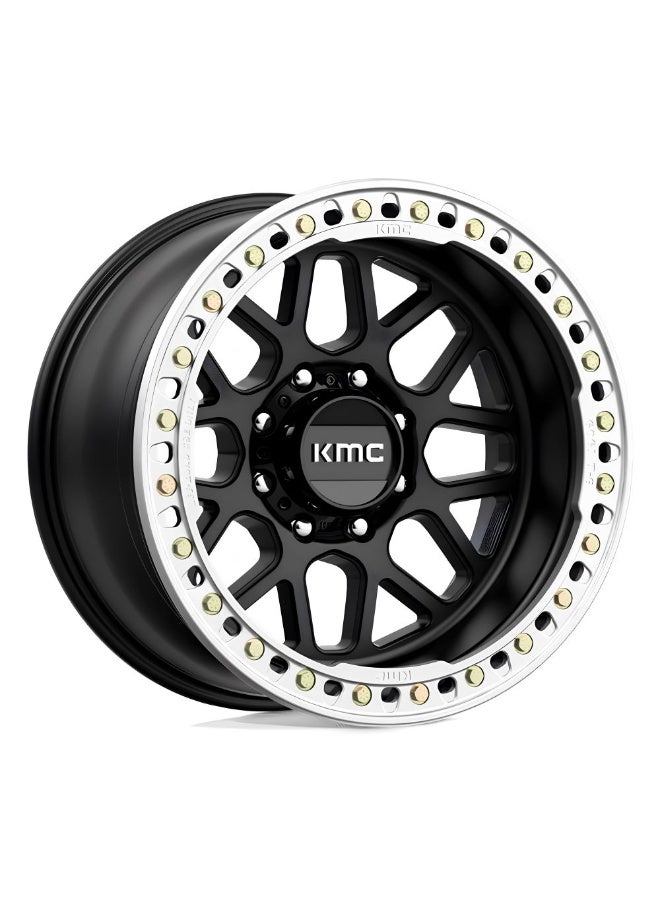 KMC (KMC) KM235(beadlock) GRENADE CRAWL 18X9 8X170 ET10 CB125.5 SATIN BLACK - Image 3